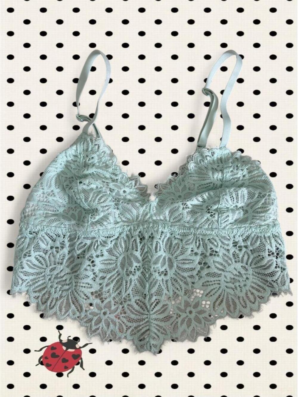 Aerie Women's Blue and Green Bra